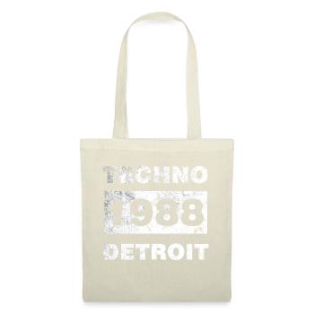 MUSIQUE TECHNO BLANC - Sac en tissu - nature - Devant