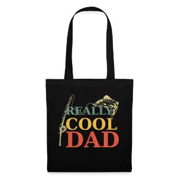 Angeln Really cool dad vintage retro - Stoffbeutel - Schwarz - Vorne