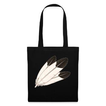 Plume d'aigle - Sac en tissu - noir - Devant