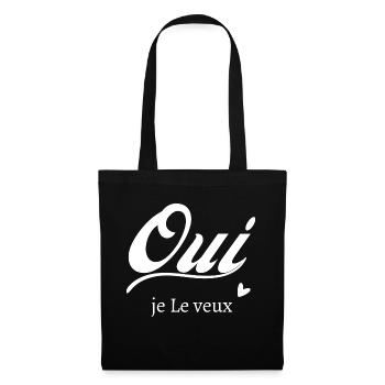 Oui je le veux - Sac en tissu - noir - Devant