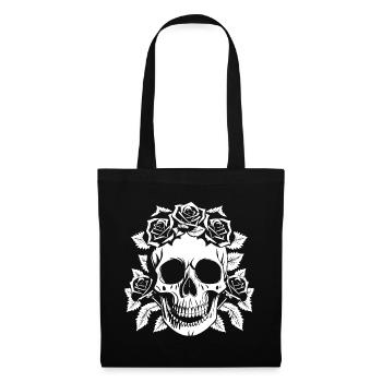 Horreur Crâne Crâne Art Crâne Gothique Heavy Metal - Sac en tissu - noir - Devant