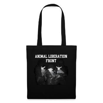 Animal Liberation Front rescued lambs - Stoffbeutel - Schwarz - Vorne