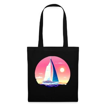 voilier voilier voilier voilier voilier voilier - Sac en tissu - noir - Devant
