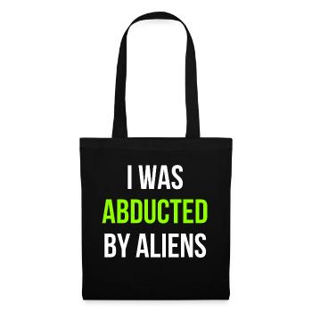 Alien UFO anglais - Sac en tissu - noir - Devant