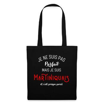 Pas parfait mais martiniquais - Sac en tissu - noir - Devant