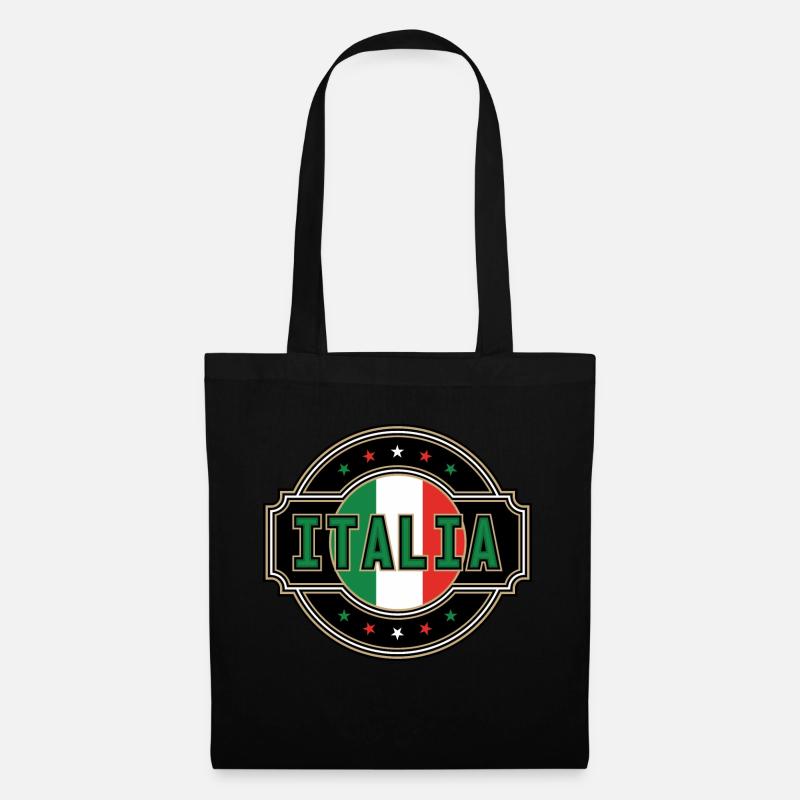 Italien - Stoffbeutel - Schwarz
