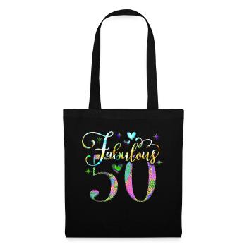 50th Birthday vintage retro Born in 1973 Birthday - Tote Bag - black - Front