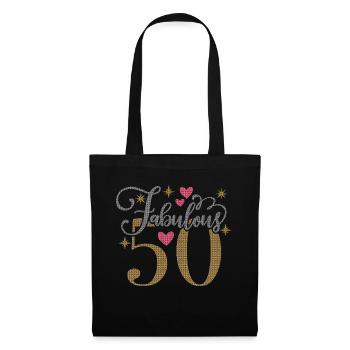 50th Birthday vintage retro Born in 1973 Birthday - Tote Bag - black - Front