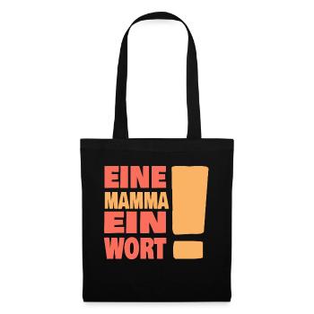Eine Mama ein Wort - Stoffbeutel - Schwarz - Vorne