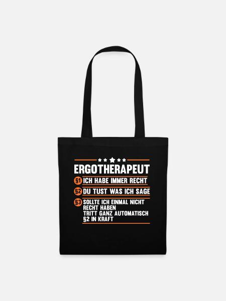 Ergotherapie Ergotherapeut - Stoffbeutel - Schwarz