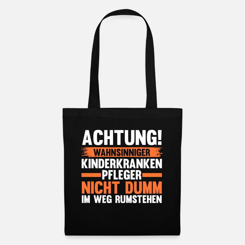 Pfleger Pflegekraft Kinderkrankenpfleger - Stoffbeutel - Schwarz