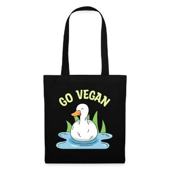 Duck design for proud vegans - Tote Bag - black - Front