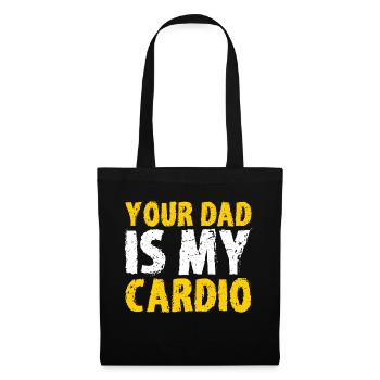 Your Dad Is My Cardio Couple Humor Funny - Tote Bag - black - Front
