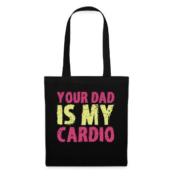 Dein Vater ist meine Cardio Frauen Beziehung Lustig - Stoffbeutel - Schwarz - Vorne