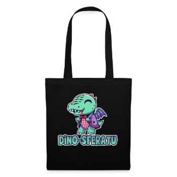 Zeichnung Dinosaurier Vampir Chibi Humor - Stoffbeutel - Schwarz - Vorne