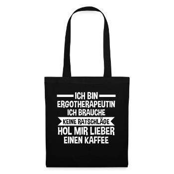 Ergotherapie Ergotherapeutin - Stoffbeutel - Schwarz - Vorne