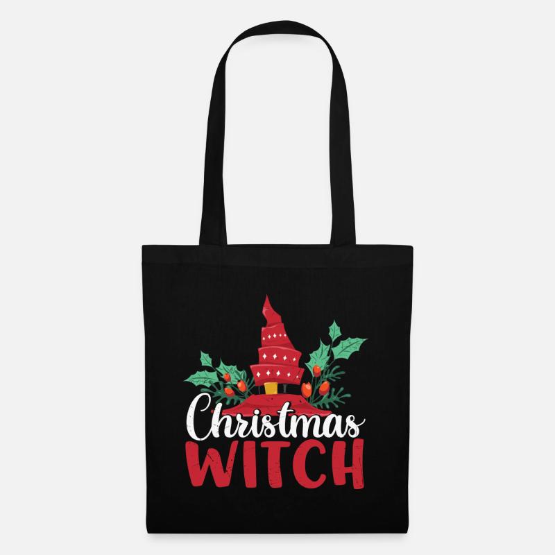 christmas witch Weihnachten Geschenke - Stoffbeutel - Schwarz
