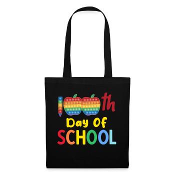 Back To School Lehrer Schule Vintage Schüler - Stoffbeutel - Schwarz - Vorne