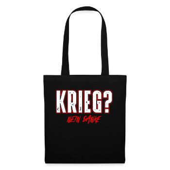 Krieg - Stoffbeutel - Schwarz - Vorne