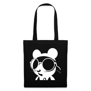 Lustige Hausratte mit Sonnenbrille Fancy Rats - Stoffbeutel - Schwarz - Vorne