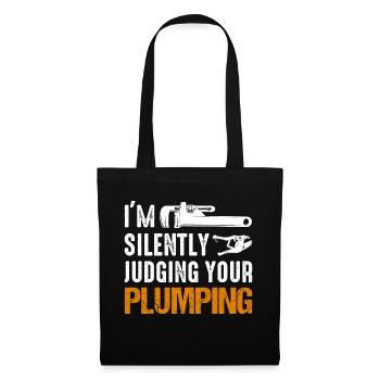 I'm Silently Judging Your Plumping Plumber Pipefit - Tote Bag - black - Front