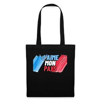 J'aime mon pays - Sac en tissu - noir - Devant