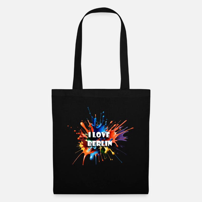 J’AIME BERLIN - Sac en tissu - noir