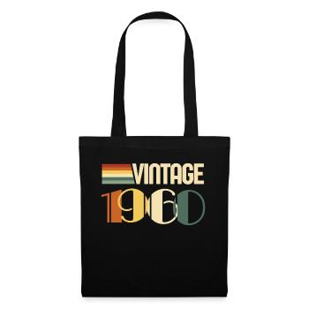Vintage Geburtstagsgeschenk aus den 1960er Jahren - Stoffbeutel - Schwarz - Vorne
