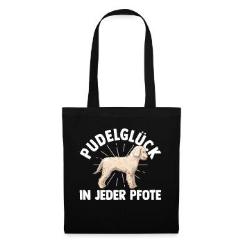 Caniche chien - Sac en tissu - noir - Devant