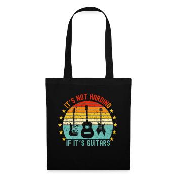 IT'S NOT HARDING IF IT'S GUITARS - Funny guitar - Tote Bag - black - Front