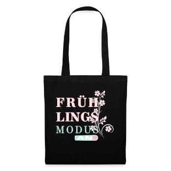 Printemps - Le printemps est là ! - Sac en tissu - noir - Devant