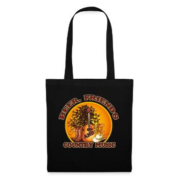 Beer Friends and Country Music - Stoffbeutel - Schwarz - Vorne