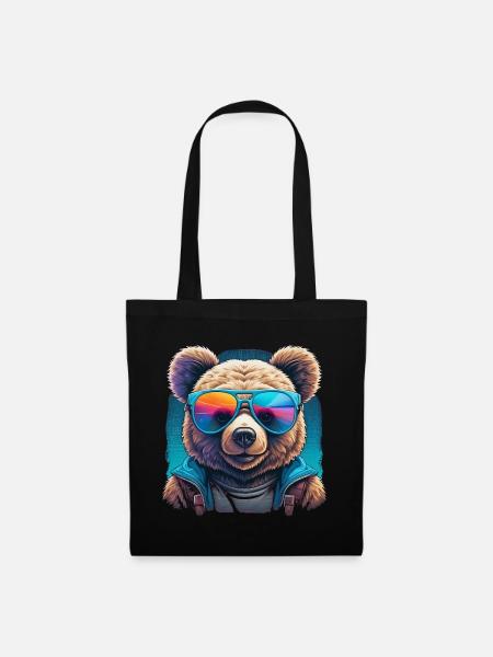 Cooler Teddy - Stoffbeutel - Schwarz