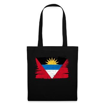 Antigua-et-Barbuda Bandiera drapeau paix Vintage - Sac en tissu - noir - Devant