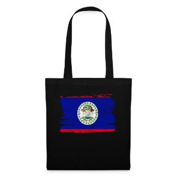 Belize Bandiera Flagge Frieden Vintage - Stoffbeutel - Schwarz - Vorne