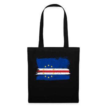 Cap-Vert drapeau drapeau paix Vintage - Sac en tissu - noir - Devant