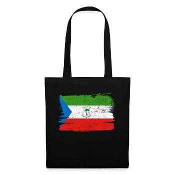 Guinée équatoriale drapeau drapeau paix Vintage - Sac en tissu - noir - Devant