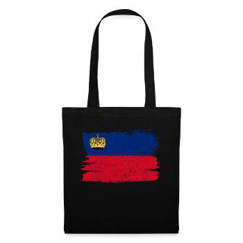 Liechtenstein Flagge Flagge Frieden Vintage - Stoffbeutel - Schwarz - Vorne