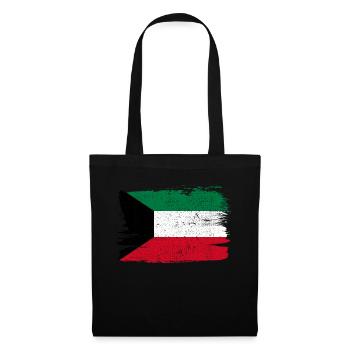 Kuwait Flagge Flagge Frieden Vintage - Stoffbeutel - Schwarz - Vorne