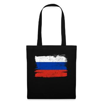 Drapeau de la Russie Drapeau de la paix Vintage - Sac en tissu - noir - Devant