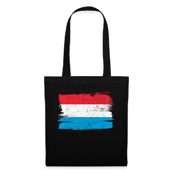 Drapeau du Luxembourg Drapeau de la Paix Vintage - Sac en tissu - noir - Devant