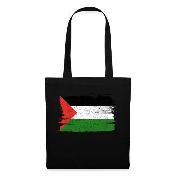 Drapeau de la Palestine drapeau paix Vintage - Sac en tissu - noir - Devant