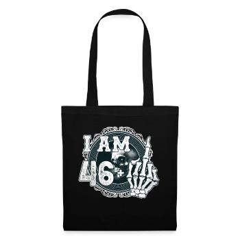 I'm 46 plus 1 middle finger Skull funny 47th - Tote Bag - black - Front