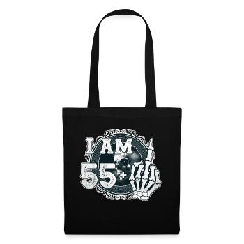 I'm 55 plus 1 middle finger Skull funny 56th - Tote Bag - black - Front