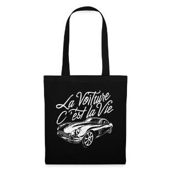 La voiture c'est la vie humour anniversaire - Sac en tissu - noir - Devant