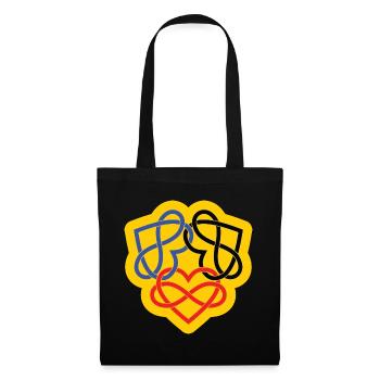 Poly Infinity Hearts Interlocked Tri-colour - Tote Bag - black - Front