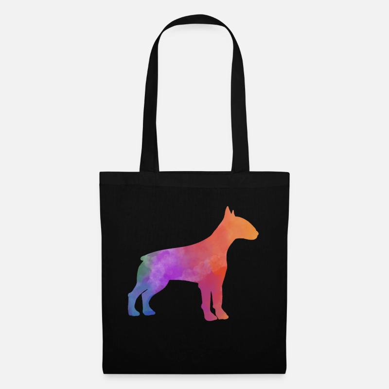 BULLTERRIER bunt - Stoffbeutel - Schwarz