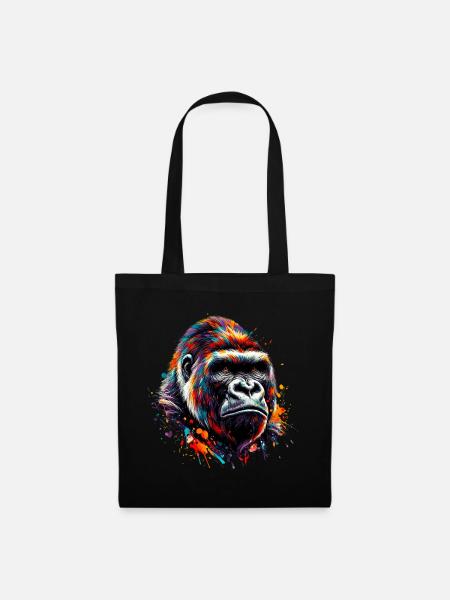 Gorilla - Stoffbeutel - Schwarz