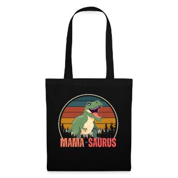 Maman saurus - Sac en tissu - noir - Devant