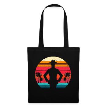 Danseuse Vintage rétro - cadeau pour amateur de danse - Sac en tissu - noir - Devant